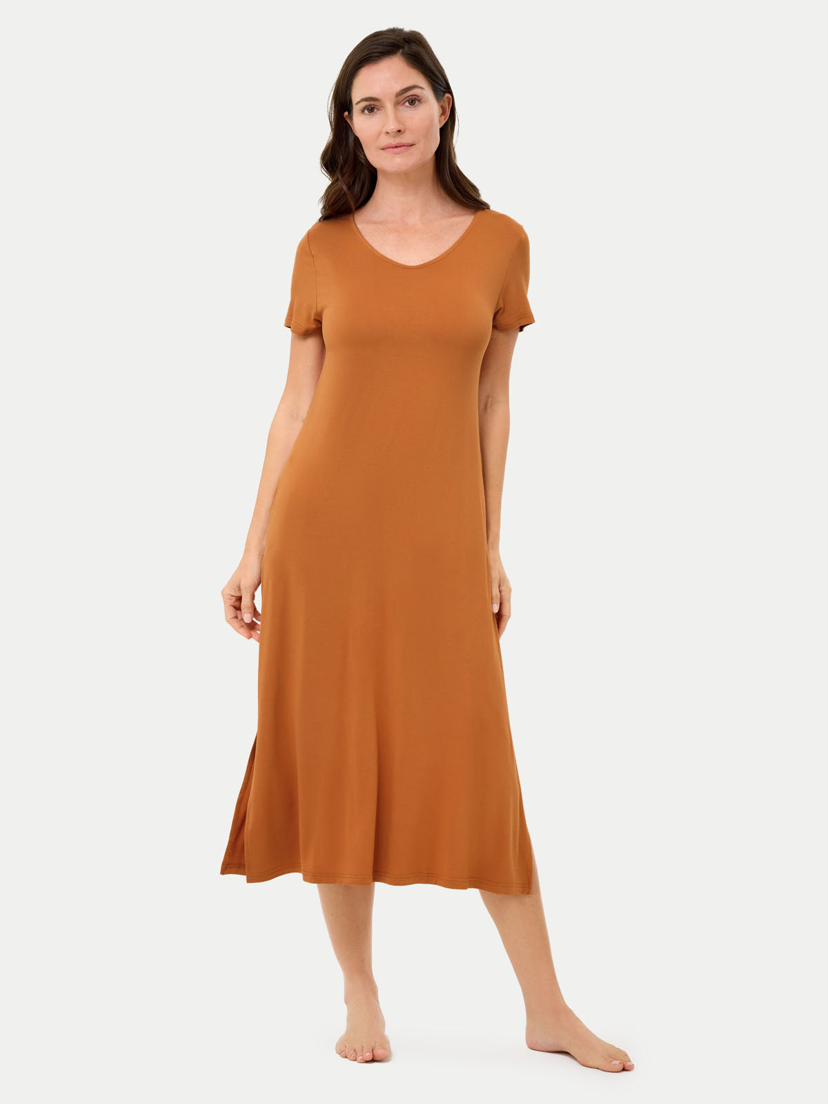 Short Sleeve Long Bamboo Sleepshirt