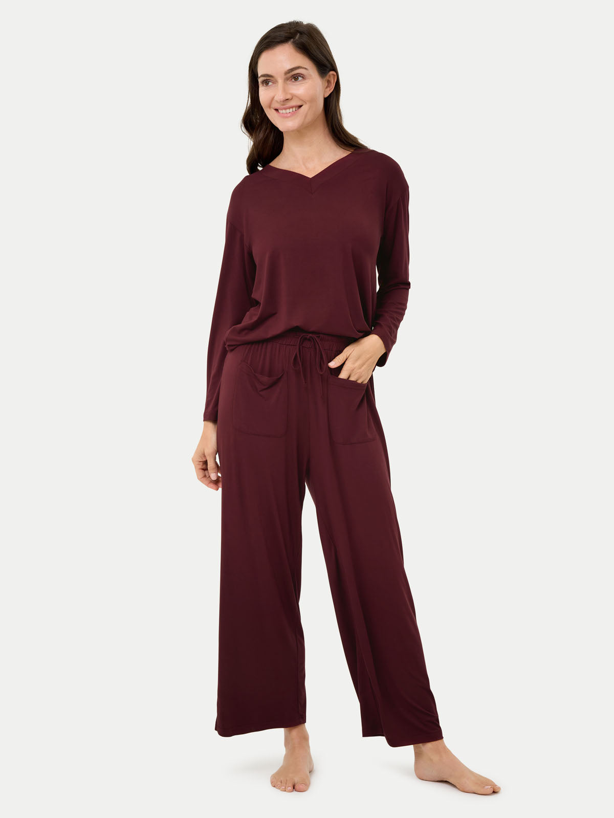 Long Sleeve Bamboo Slouchy PJs Top