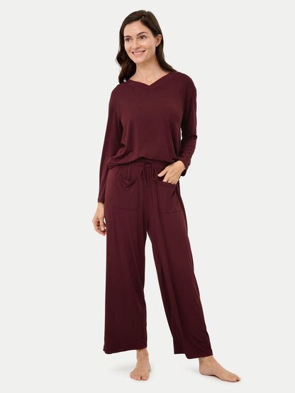 Long Sleeve Bamboo Slouchy PJs Top