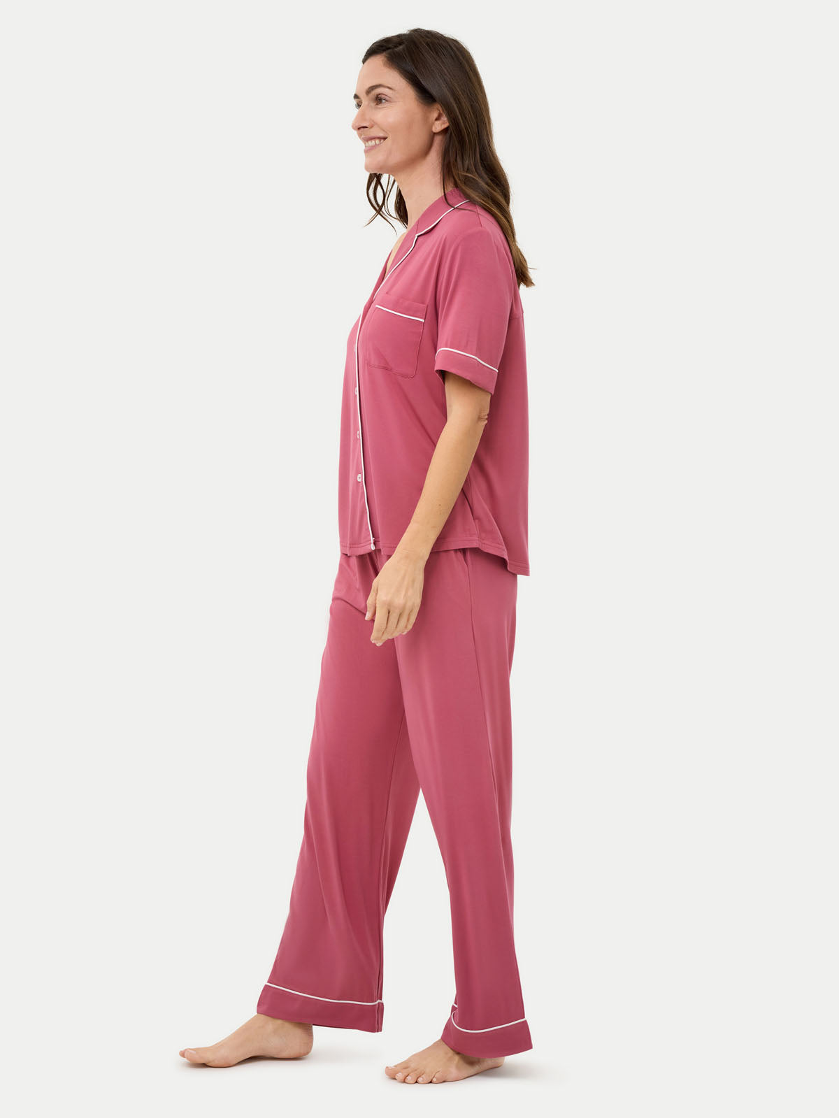Short Sleeve Bamboo Pajama Set with Pants